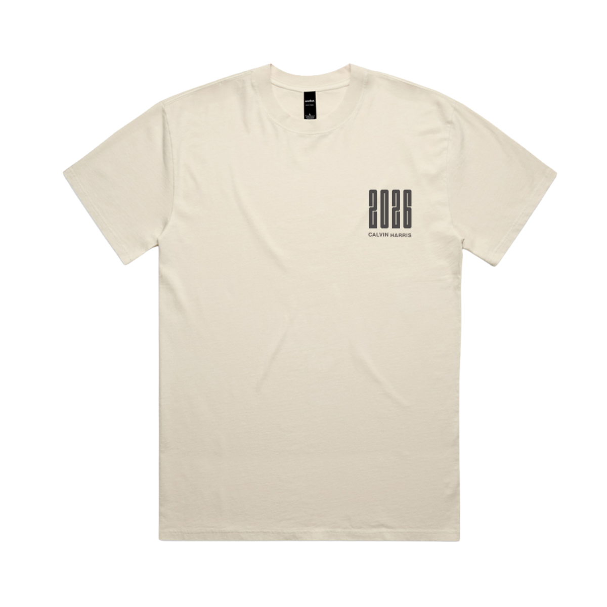 Ecru Calvin Harris Marlay Park / Malahide Castle Tour T-Shirt, front view