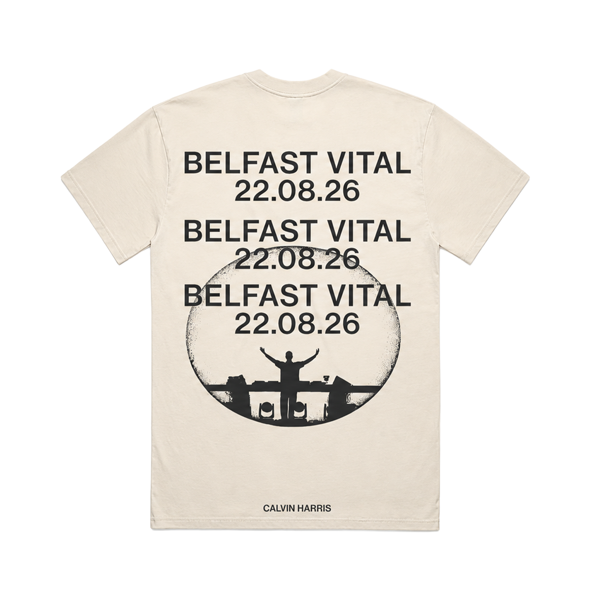 Belfast Vital Faded Ecru Graphic T-Shirt