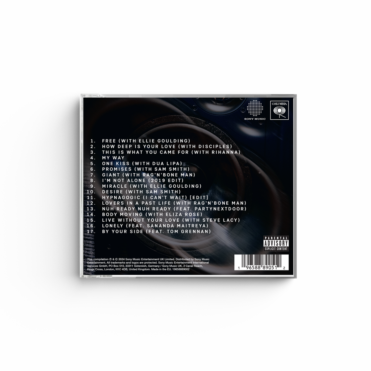Back view of Calvin Harris - Ready for the Weekend Standard Jewelcase CD showcasing the CD tracklist