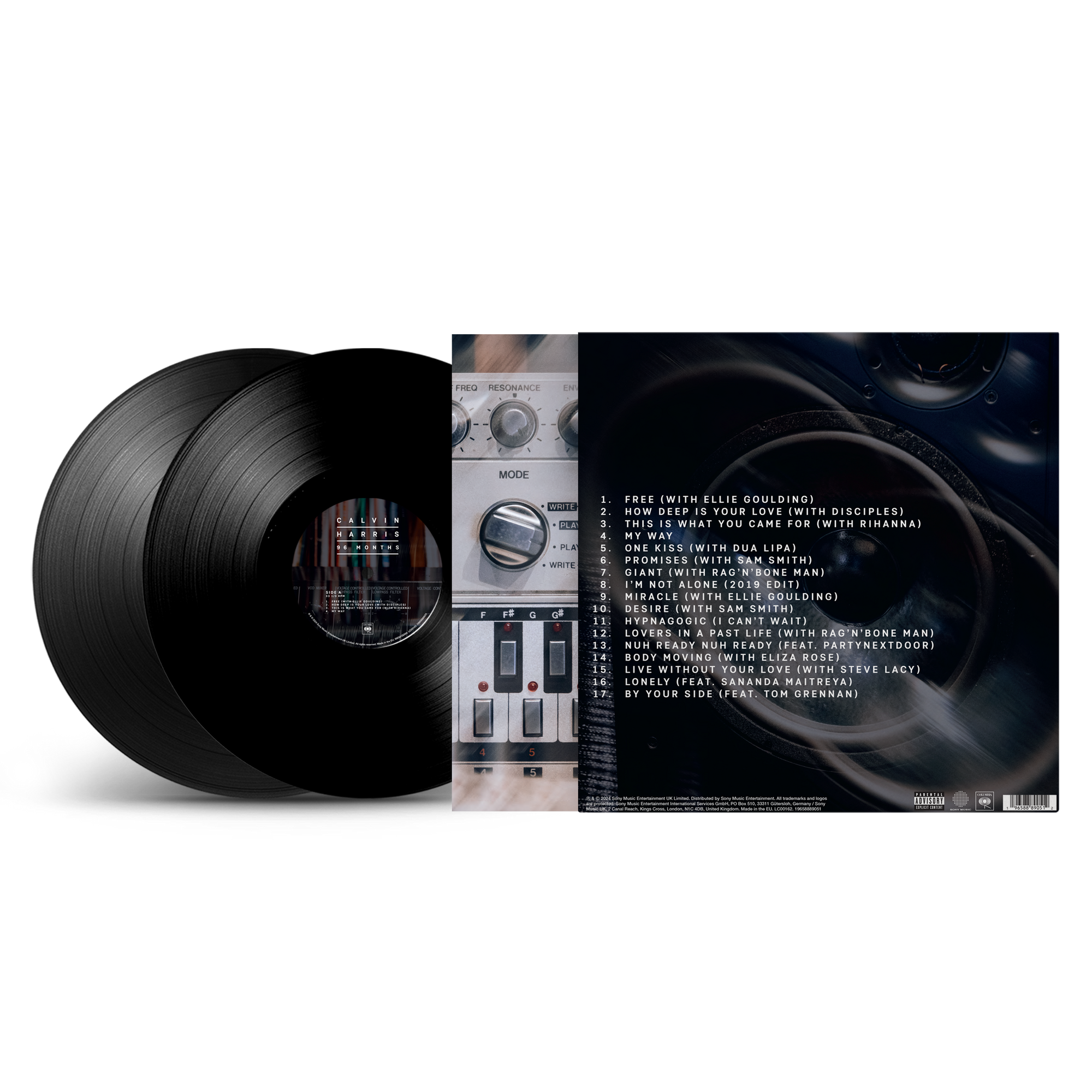 Back view of Calvin Harris - Ready for the Weekend Standard Black Vinyl 2LP