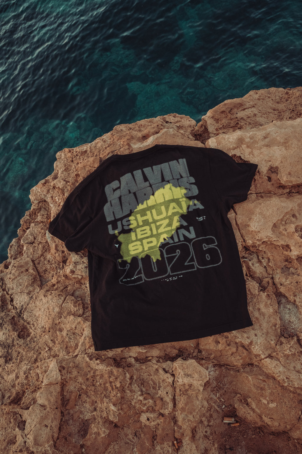 Black Ibiza Outline T-Shirt